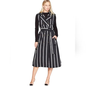 Who What Wear Black and White Belted Wrap Sleeveless Maxi Dress 100% Cotton